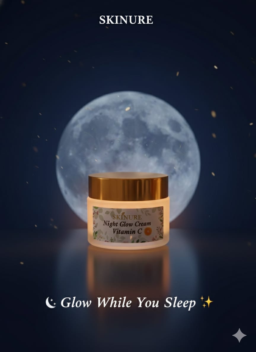 SKINURE 🌙 Vitamin C Night Glow Cream | Fade Dark Spots &amp; Brighten Skin
