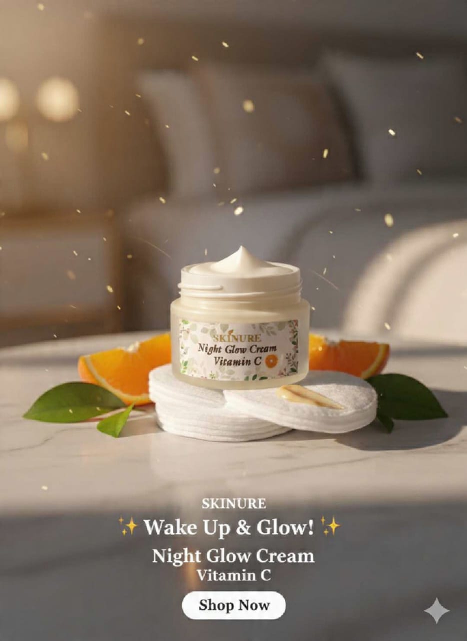 SKINURE 🌙 Vitamin C Night Glow Cream | Fade Dark Spots &amp; Brighten Skin
