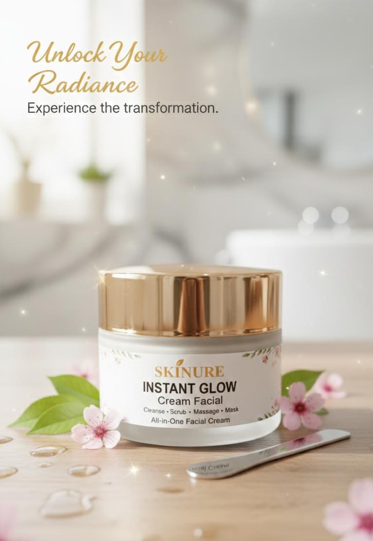 4-in-1 Facial Cream: Instant Glow, Salon-Like Results at Home